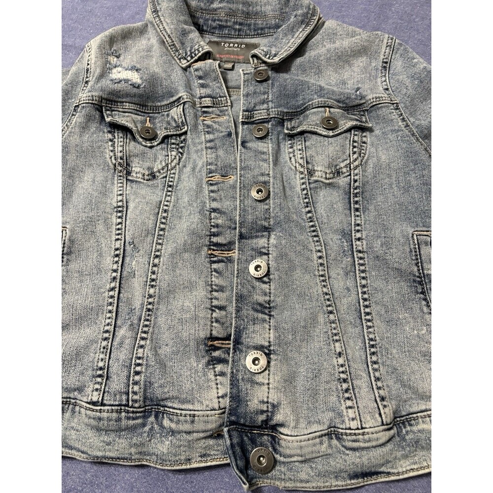 Torrid Denim Jacket Size 1 - Picture 8 of 16